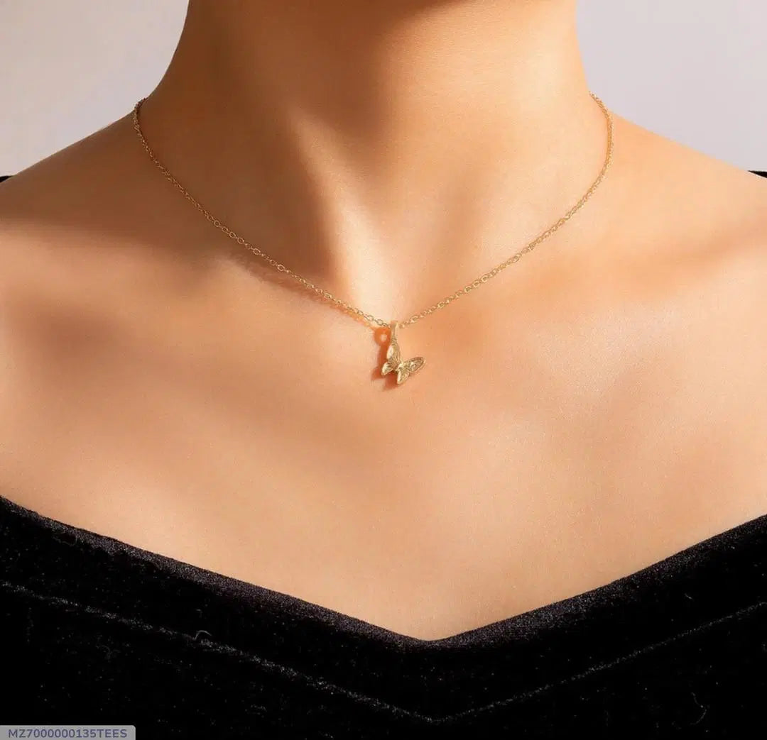 Butterfly Hanging Gold Plated Pendant